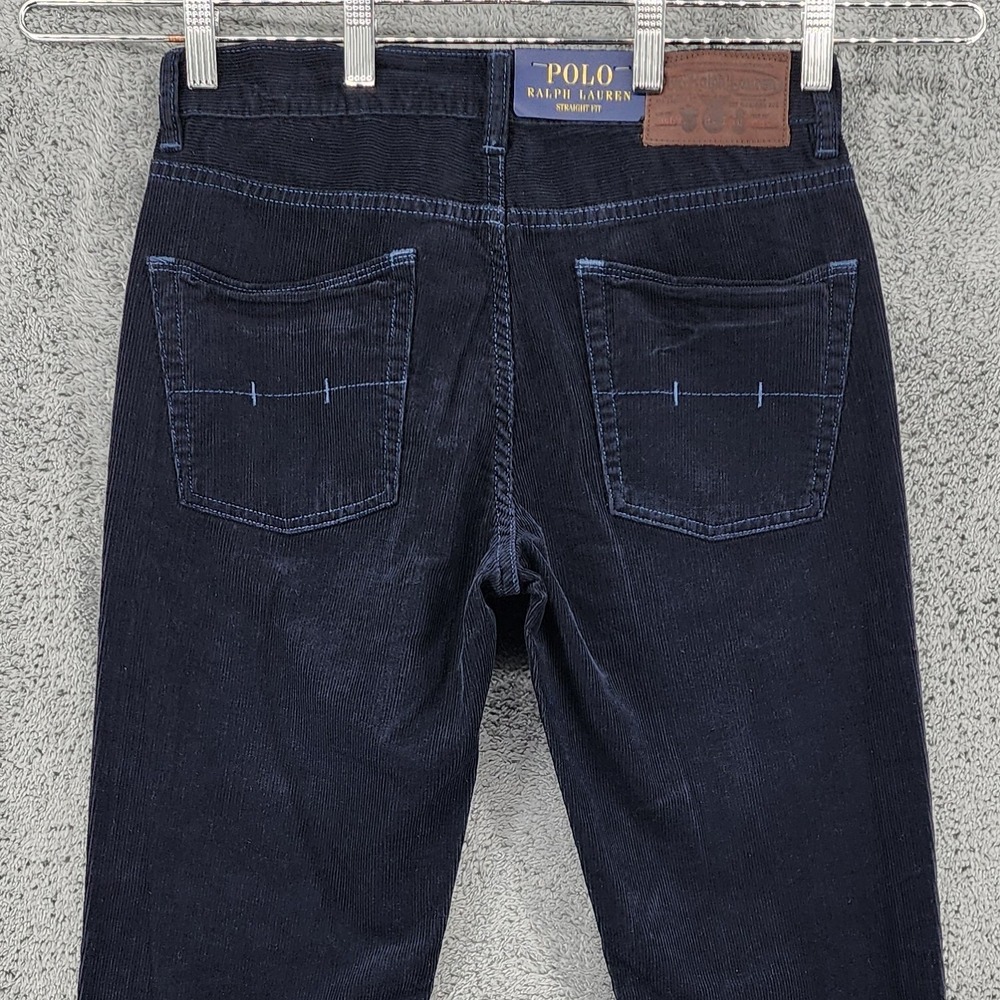 Polo Ralph Lauren Pants Mens 30x32 Navy Blue Corduroy Straight Low Rise Classic